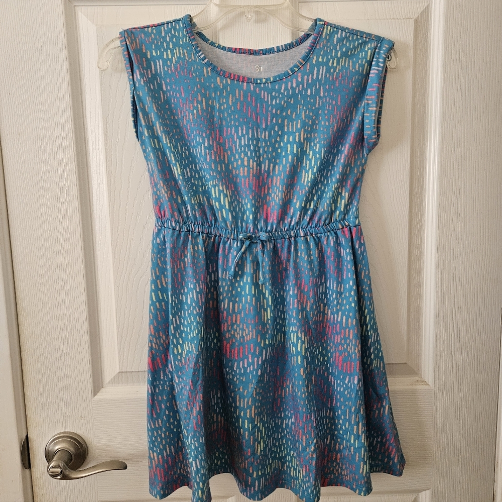 SO Teal and Pink Kids Casual Dress